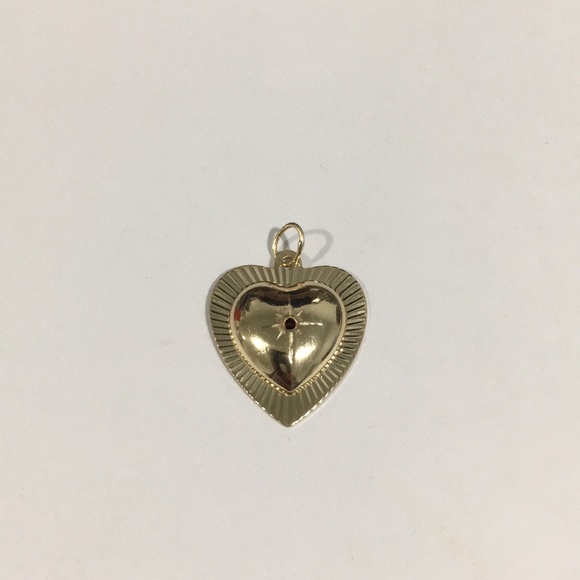 14k Yellow Gold Double Heart ❤️ Charm Pendant